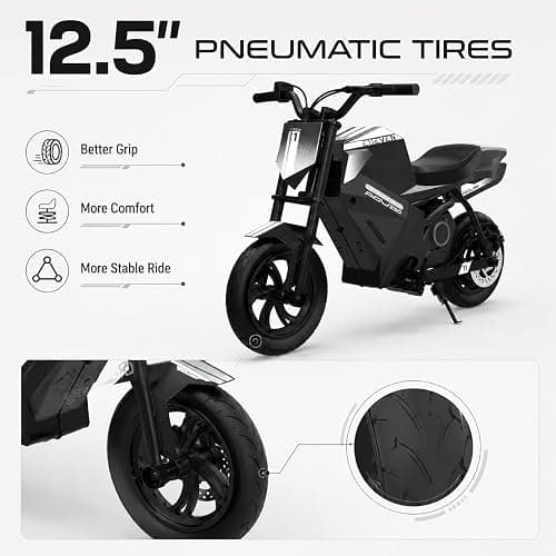 E11EVEN ADV250S Kids Electric Mini Bike, 350W Peak, 25.2V, Ages 5+ | 350W Peak Brushless Hub Motor | 25.2V Max-Charge 5.2Ah Battery | 140 lb Max Load thumbnail 7