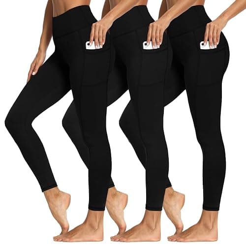 High Waisted Leggings for Women - Soft Athletic Tummy Control Yoga Pants for Cycling Dance Tights - Image 1