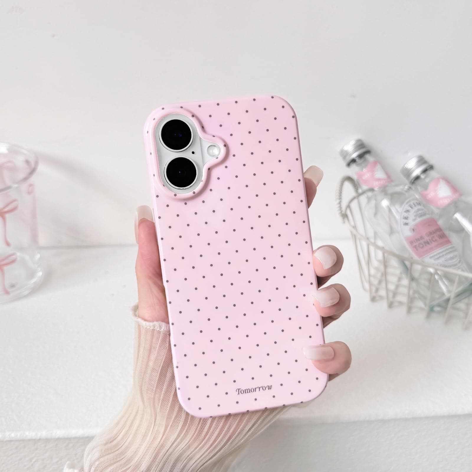 Lovmooful Compatible for iPhone 17 Case Cute Aesthetics Polka Dot Design for Girls Women Soft TPU Shockproof More Protective Girly for iPhone 17 Case-Pink thumbnail 7