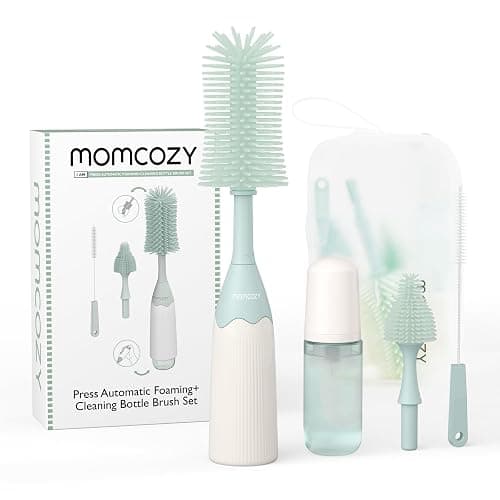 Momcozy Baby Bottle Brush, Green - Image 1