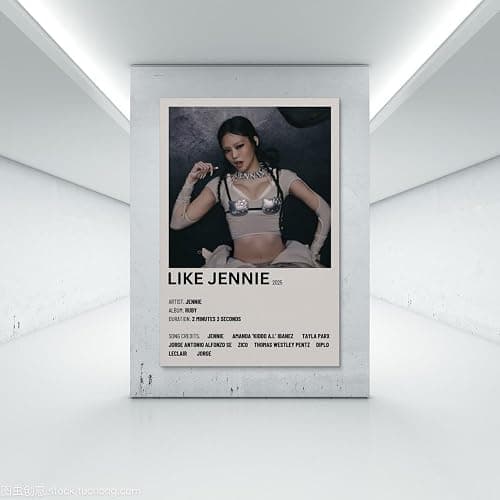 JIANGDANPPBEM Poster "Like Jennie", schwarz-rosa, dekoriert Ihren Raum, definieren Sie Ihren Stil, 30 x 45 cm, ungerahmt, 32 Stück thumbnail 6
