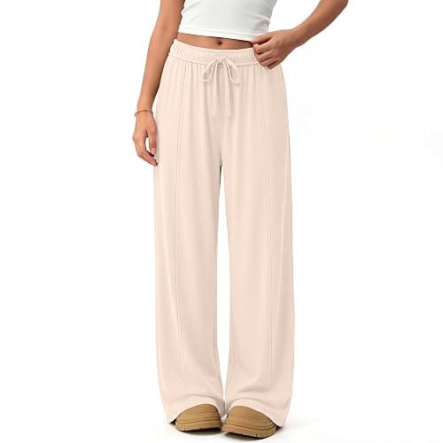 JoyMotion Girls' Wide Leg Sweatpants Kids Baggy Open Bottom Casual Pants Drawstring Waist Yoga Trousers with Pockets 5-14Y - Image 1