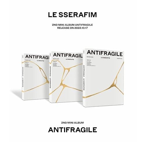 LE SSERAFIM ANTIFRAGILE Vol.2 IRIDESCENT OPAL Ver. Booklet Photocard + Postcard + Sticker + Antifragile Sticker + Folding Poster + 2 Pin Button Badges + 4 Extra Photocards thumbnail 2