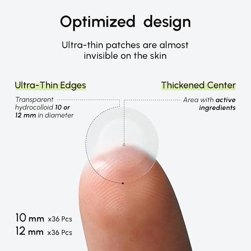MAREE Invisible Pimple Patches 2 PACK - Clear Pimple Patches for Face - Hydrocolloid Acne Patches Anti Blemish - Zit Stickers for Face - Parches Para Acne - Pinple Zit Pimple Stickers - 144 Dots thumbnail 4