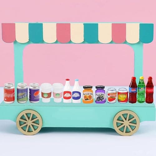 80 Pcs Mini Food Miniature Dollhouse Accessories - 1:12 Scale Small Doll Food Decor Mini Kitchen Set & Tiny Things Toys thumbnail 4