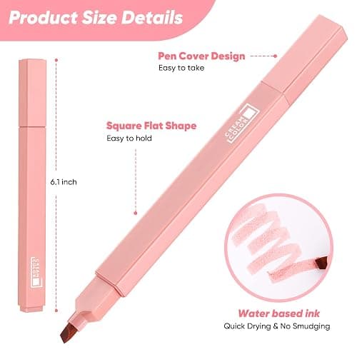 Taotree Aesthetic Cute Highlighters Assorted Colors, Bible Highlighters and Pens No Bleed, Mild Soft Chisel Tip Pastel Markers Pens for Journaling Note Taking School Stationary Supplies (Sunny) thumbnail 2