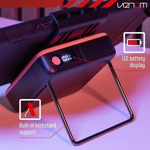 Venom Nintendo Switch 2 Power Bank & Stand | 20000mAh Portable Charger with Kickstand & LED Display | Clip-On Design thumbnail 4
