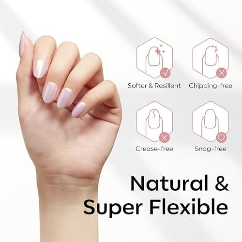 Modelones Extra Short Oval Round Nail Tips - 510Pcs Soft Fake Nails Tips Gel Pre-shaped Half Matte Full Cover No Filed False Extension Manicure Salon DIY at Home 15 Sizes thumbnail 7