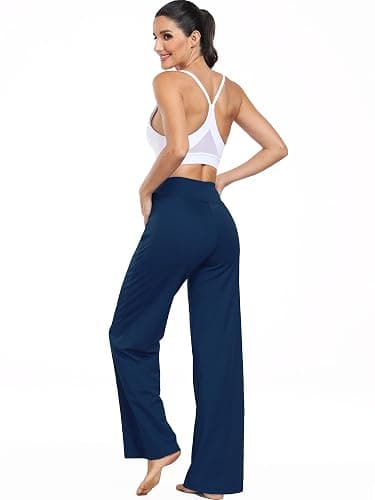 CADMUS High Waist Yoga Pants Women Wide Leg Pants with Pockets Stretch Dress Casual Lounge Petite/Regular/Tall thumbnail 3