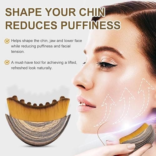 Yuequle 2025New Lymphatic Contour Face Brush, DLymphatic Drainage Massager for Face, Dry Brush, Chin & Jawline Sculpting, Ergonomically Designed to Fit The Skin Precisely and Relieve Fatigue (1pcs) thumbnail 4
