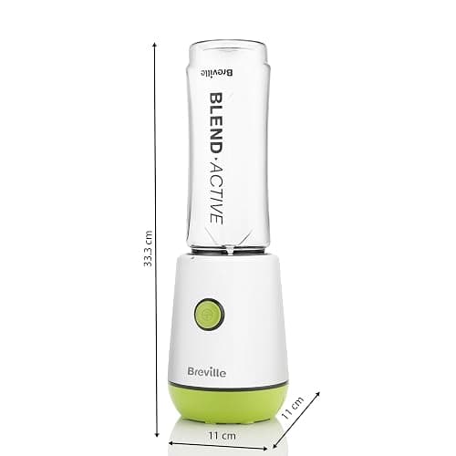 Breville Blend Active Personal Blender & Smoothie Maker | 350W | 2 Portable Blend Active Bottles (600ml) | Leak Proof Lids | White & Green [VBL246] thumbnail 3