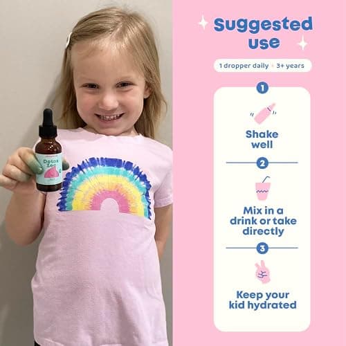JoySpring DetoxZee Zeolite Drops for Kids – Clinoptilolite with Vitamin D3 & Cyanocobalamin Vitamin B12 – Natural Berry Flavor Liquid | 30 Servings thumbnail 7
