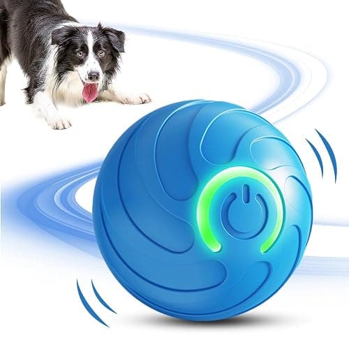 KEAOZA Upgraded Interactive Dog Ball, 2025 New Activated Automatic Rolling Balls for Dogs, Self Moving Vibrating Smart Jumping Bouncing and Rotating Pets Toy to Keep Them Busy (New -Blue) - Image 1