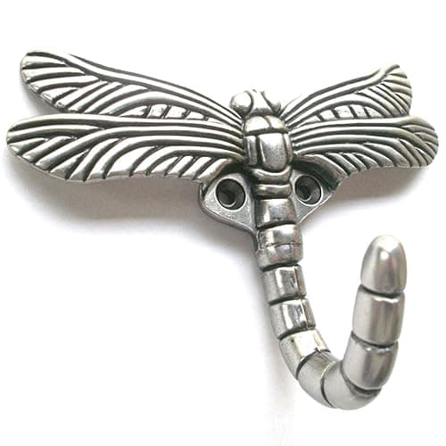 Lcyolada Dragonfly Hooks Wall Mounted Cloak Rack, Animal Heavy Duty Vintage Decorative Hooks, Indoor Outdoor Universal Cloak Rack Hooks for Coat Towel Robe Clothes Hats Bags Keys, Pack of 4 thumbnail 4
