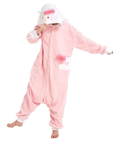 Eonxius Magic Novelty Hooded Onesie One Piece Pink Pajamas for Women - Image 1