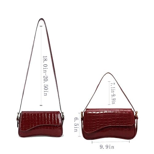Small Shoulder Bag for women,Crossbody Purses,Leather Tote Handbag Clutch Hobo Purse,with Zipper Closure for Women thumbnail 6