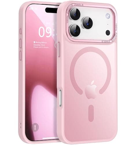 Newfuture Magnetic for iPhone 17 Pro Max Case Matte Shockproof, Tender Pink | Military Drop Protection, Slim Matte Anti-Fingerprint, Compatible with Magsafe, Camera Guard, Translucent Protective Cover - Image 1