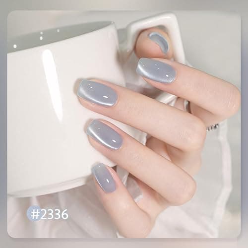 GAOY Green Cat Eye Gel Nail Polish Kit with Magnet, 6 Colors, Minty Fresh | Jelly Green Blue Colors, Magnetic Glitter Glassy Holographic Gel Nail Polish Set, UV/LED Cure Required, DIY Manicure at Home thumbnail 4