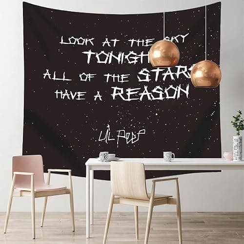 Lil Peep Tapestry Poster, Rapper Tapestry Wall Tapestry 3D Boutique Art Tapestry Wall Hanging Pop Art Home Decorations for Living Room Bedroom Dorm Decor 60 x 51 in (Color 1) thumbnail 3
