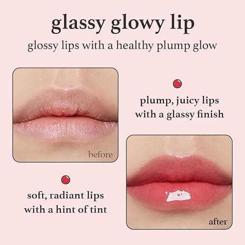NOONI Korean Lip Oil - Applecherry | Long-Lasting, Moisturizing, Plumping, Revitalizing for Dry Lips, Waterproof, No Peel Off, Hydrating, Nourishing Crystal Clear, Stocking Stuffers, 0.12 FL Oz thumbnail 2