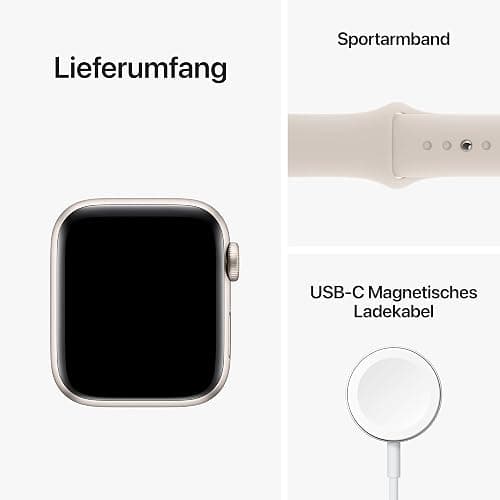 Apple Watch SE (2. Generation) (GPS, 40mm) - Aluminiumgehäuse Polarstern mit Sportarmband Polarstern - Regular (Generalüberholt) thumbnail 7