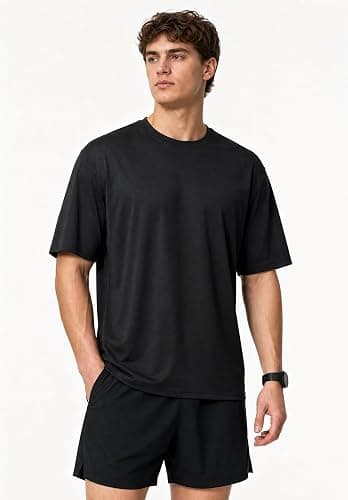 Kinglaman 1/4/5/6 Pack Men's Workout Gym Dry Fit Short Sleeve T Shirts | Quick Dry Fabric, Breathable Mesh, Moisture Wicking, Athletic Regular Fit, for Training, Running, All Sports Activities thumbnail 3