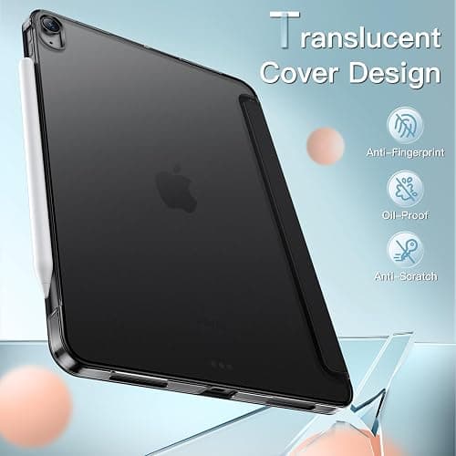 JETech Case for iPad Air 11-Inch M3/M2 (2025/2024), iPad Air 5/4 (2022/2020 5th/4th Generation 10.9-Inch), Slim Stand Hard Back Shell Cover with Auto Wake/Sleep (Black) thumbnail 4
