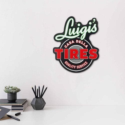 Disney Pixar Cars Luigi's Casa Della Tires Metal Wall Sign | Fun Cars Decoration for Kids' Bedroom or Garage thumbnail 2