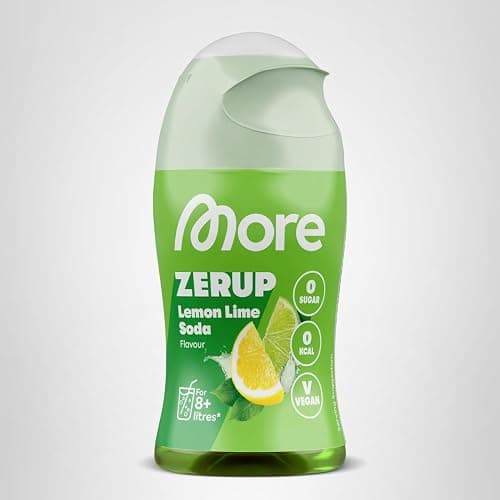 MORE Zerup, Lemon Lime Soda, 65 ml, für bis zu 8 l Fertiggetränk, zuckerfreier Sirup mit u.a. echten Fruchtextrakten, vegan, zero Kalorien - made in Germany | Null Kalorien Sirup u.a. Mit echten Fruchtextrakten, ohne Zuckerzusatz thumbnail 7