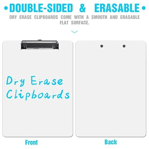 Dry Erase Clipboards, HERKKA 32 Pack Hardboard Office Whiteboard Clipboards Low Profile Clip Standard A4 Letter Size, ECO Friendly, Size 12.5 x 9 Inch thumbnail 6