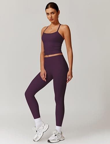 ABOCIW Workout Sets for Women 2 Piece Padded Sports Bra Tank Top High Waist Leggings Sets Gym Yoga Work Out Clothes thumbnail 3