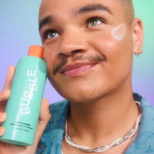 Bubble Skincare Soft Launch Cream Cleanser - Hydrating Facial Cleanser for Dry Skin - Foaming Face Wash Enriched with Avocado Oil to Soothe + Nourish Without Stripping Essential Moisture (4.2 fl oz) thumbnail 3