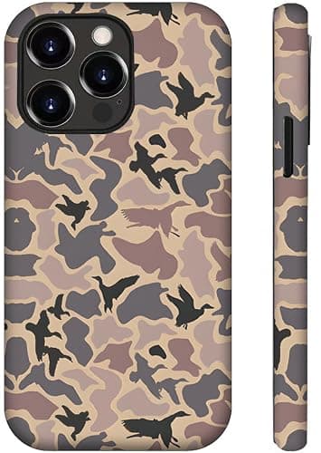 OTTRZMTER Case Compatible with iPhone 16,Duck Camo Camouflage Hybrid 2 Layer Hard Shell Silicone Protective Pattern Design for Girls Boy Women Men - Image 1