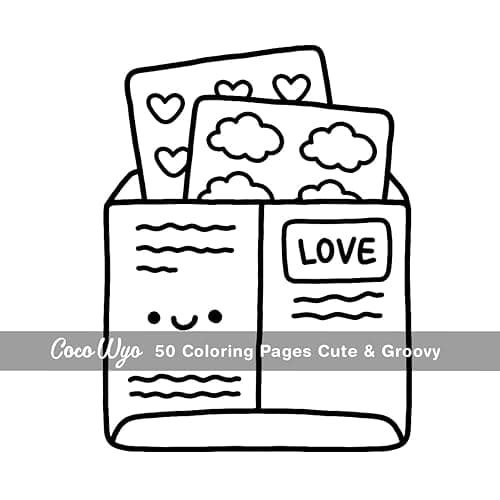 Cute & Groovy: Coloring Book for Adults and Kids, Bold and Easy, Simple and Big Designs for Relaxation Featuring Lovely Things (Bold & Easy Coloring) thumbnail 7