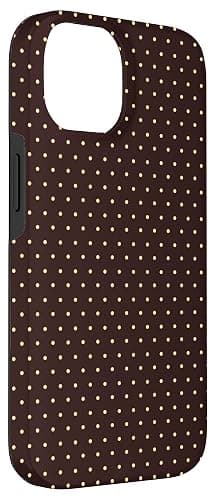 Butter Yellow Brown Tiny Polka Dot Boho Vintage Aesthetic Case for iPhone 14 thumbnail 3