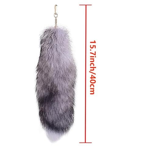 GorinsKani 3 Pcs Fluffy false Tail Cosplay Tail Handbag Keychain Costume for Kids Adult Hook pendant thumbnail 2
