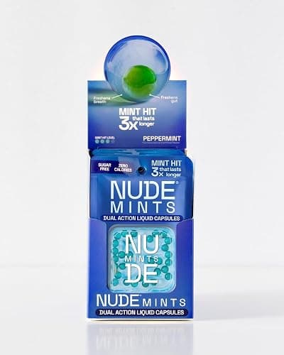 NUDE Menthes | Capsules liquides double action | Menthe arrosage bouche – Dure 3 fois plus longtemps – 3 fois plus fort – Traitement extrême de la mauvaise haleine pour adultes – Sans sucre, 0 thumbnail 8