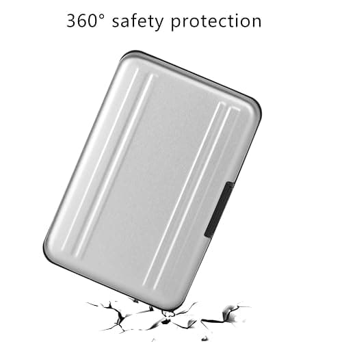 Qkenvo Aluminum Shock Resistant Carrying Box Memory Card Storage Case Holder 8 Slots for SD SDHC MMC Micro SD TF Cards Silver thumbnail 6