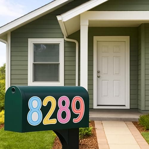 4 Inch Black Number Stickers 0-9, 6 Sheets Self Adhesive Vinyl Decals, Waterproof Durable Labels for Address Sign, Garage Door, Fence, Outdoor Labeling Numbers（Black） thumbnail 6