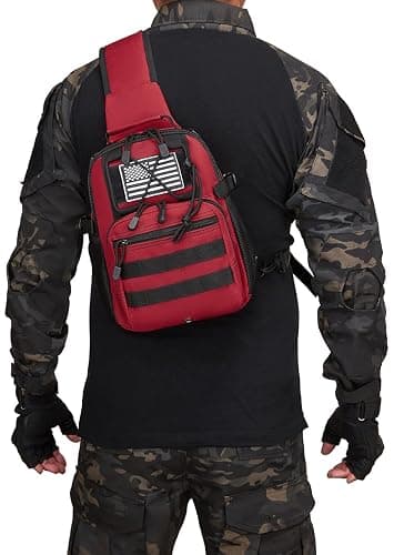 ATBP Small Tactical Holster Sling Backpack Accessories Shoulder Pouch Water Bottle & Radio Holder Crossbody Bag for Men thumbnail 2