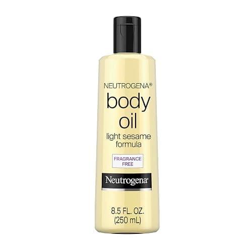 Neutrogena Body Oil, Light Sesame Formula, Fragrance Free, Lightweight Moisturizing Body Oil for Silky, Soft Skin, Non-Greasy Hydration, 8.5 fl oz Bottle, 1 Count - Image 1