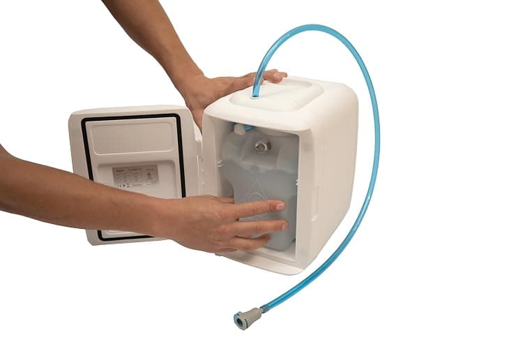 Electric Water Dispenser 4L Mini Fridge quick connect and disconnect to desktop water dispenser, water storage, water cooler for nightstand, under bed or desk, bedside water storage, beverage dispense thumbnail 5