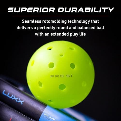 Selkirk Sport Pro S1 Ball | Crack-Resistant | 38 Hole Outdoor Pickleball Balls | USAPA Approved Pickle Ball for Tournament Play | Advanced Aerodynamics | thumbnail 5