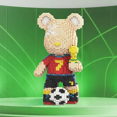 DAHONPA Football Sport Bear Micro Building Blocks Set (3450 Pieces), Bear Bricks Set Creative Home & Office Decor, Gift for Adults and Kids thumbnail 4