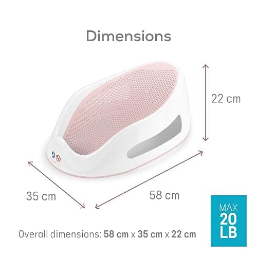 Angelcare - Baby Bath Support - Soft Touch Support - Water Level Indicator - Ideal for Babies Less Than 6 Months Old - Pink thumbnail 2