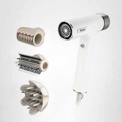Shark Hair Dryer SpeedStyle RapidGloss Finisher and High-Velocity, Ionic Hair Blow Dryer with IQ Speed Styling and Drying Suite, No Heat Damage, Best for Curly and Coily Hair, Silk, HD332 thumbnail 15