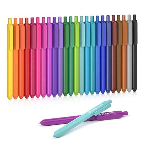 Shuttle Art Colored Retractable Gel Pens, 24 Bright Ink Colors, Cute Pens 0.7mm Fine Point Quick Drying for Writing Drawing Journaling Note Taking School Office Home - Image 1