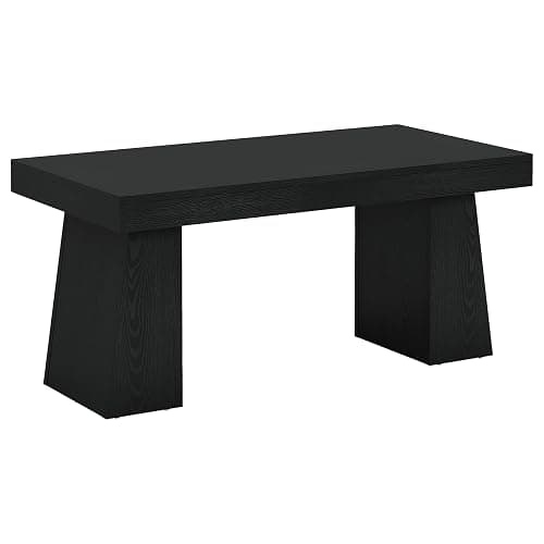 Tribesigns 55" Executive Desk, Wooden Office Desk with Double Pedestal, Modern Simple Computer Writing Table for Home Office, Black thumbnail 9