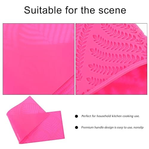 DECHOUS Fondant Lace Mold: Silicone Cake Fondant Mat - Wheat Ears Pattern Impression Lace Mold for Cake Decorating Embossing - Pink Impression Mat for Chocolate Sugar Craft thumbnail 7