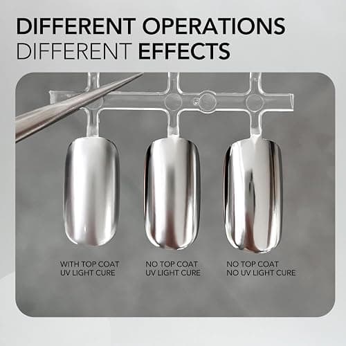 GAOY Metallic Silver Gel Nail Polish Art Liner, 8ml 3D Mirror Chrome Effect Color Nail Paint Design with Thin Brush, UV Light Cure for DIY Manicure at Home thumbnail 5